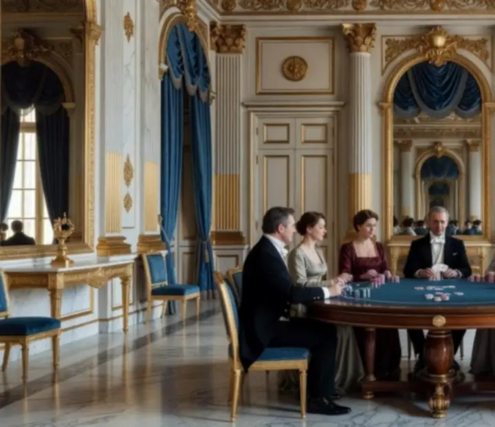 Salon Empire Napoléonien pour une soirée poker élégante